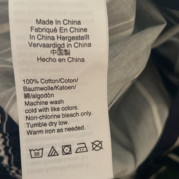 10 🔖 J.CREW P-Striped Wide Leg Cropped Pant Navy Blue WQ3736 $128 - Picture 5 of 10